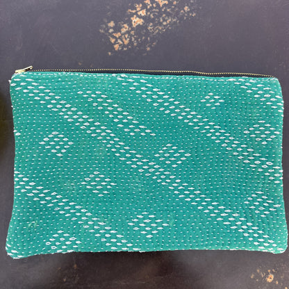 vintage kantha pouch