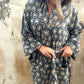 hand block printed robe