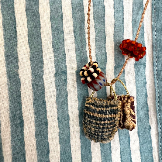 handmade by diana - double pouch necklace