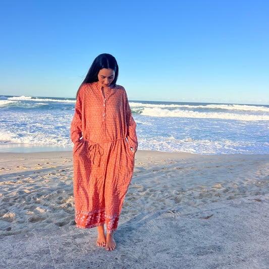 hand block printed cotton dress 158