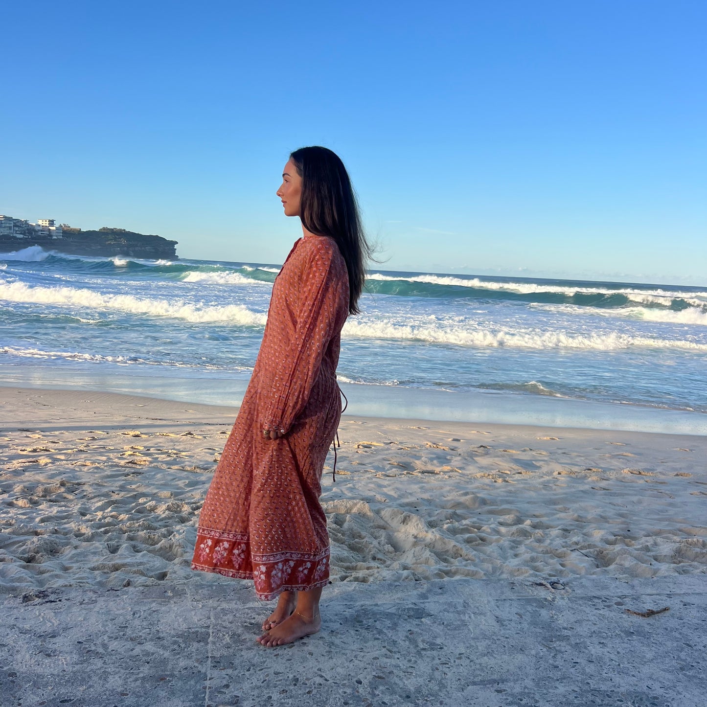 hand block printed cotton dress 158