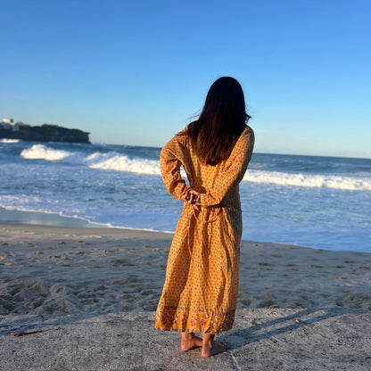 hand block printed cotton dress 157