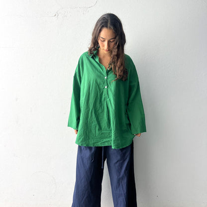 raw collar cotton shirt 12