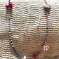 handmade by diana -fabric, bead necklace