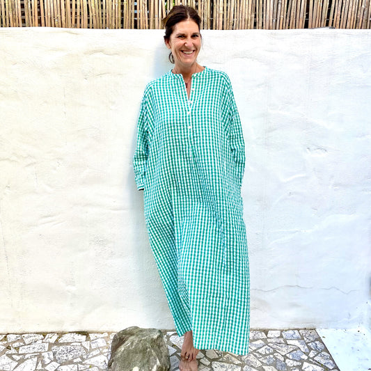 cotton seersucker a line dress 56