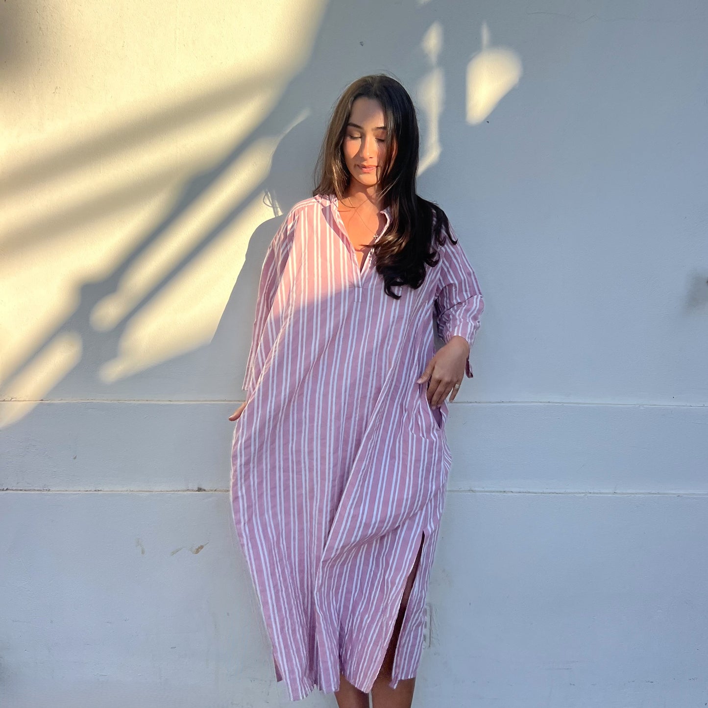 hand block printed cotton kaftan 191
