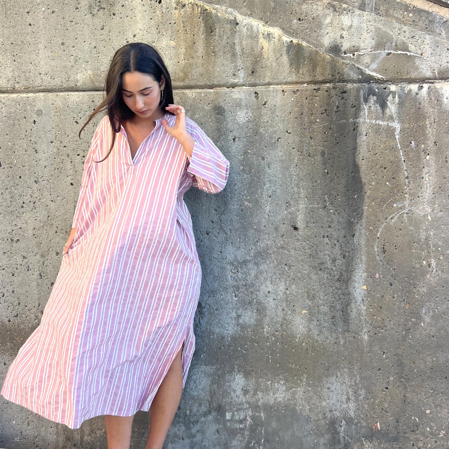 hand block printed cotton kaftan 191