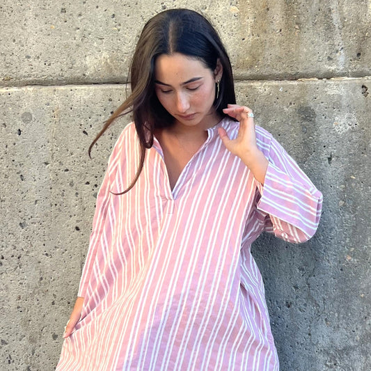 hand block printed cotton kaftan 191