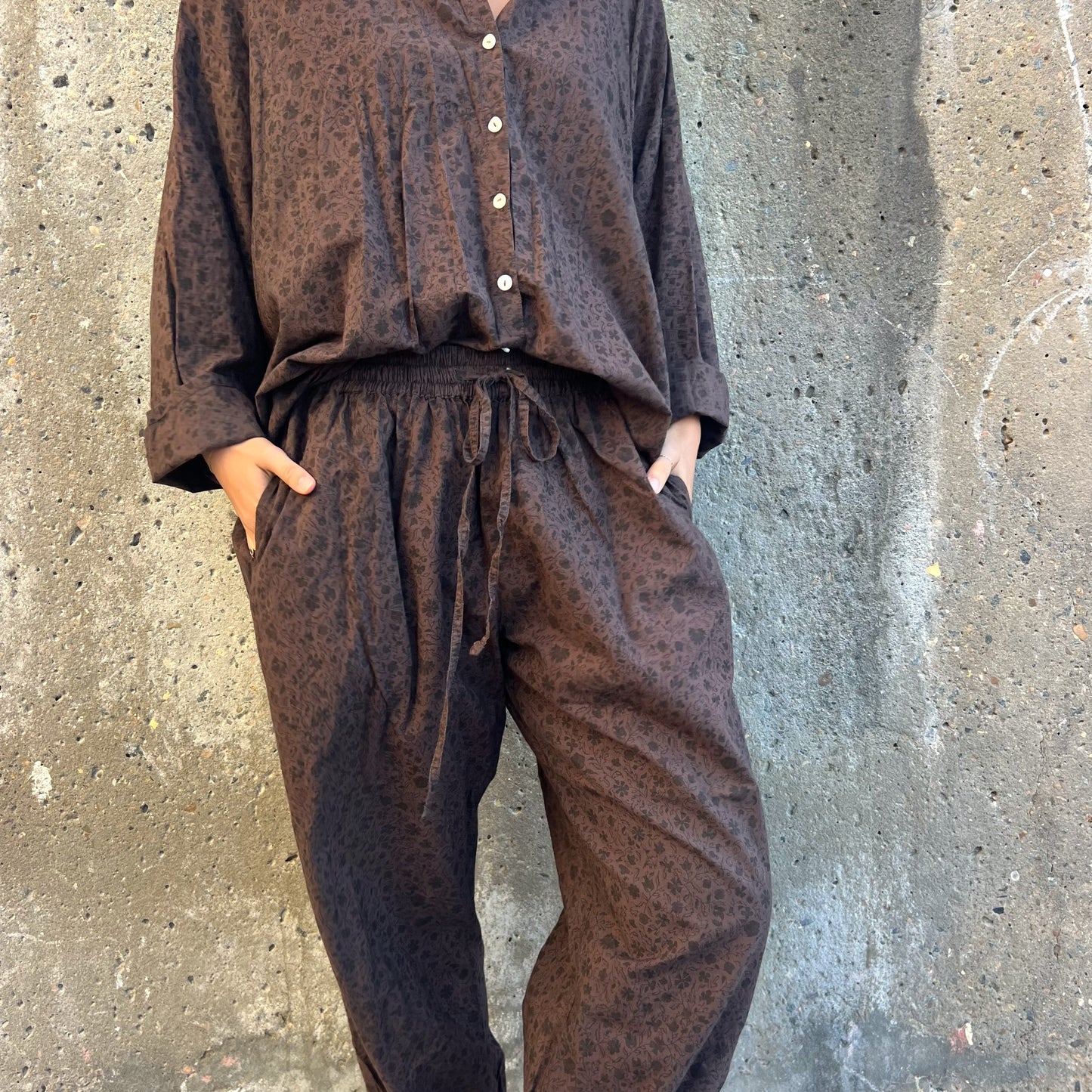 block print cotton pants 20