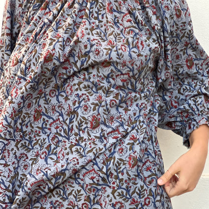 floral cotton ruffle  dress 193