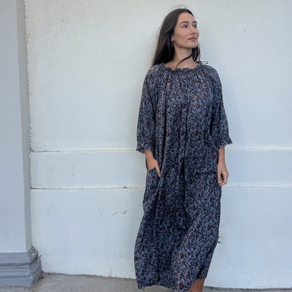 floral cotton ruffle  dress 193