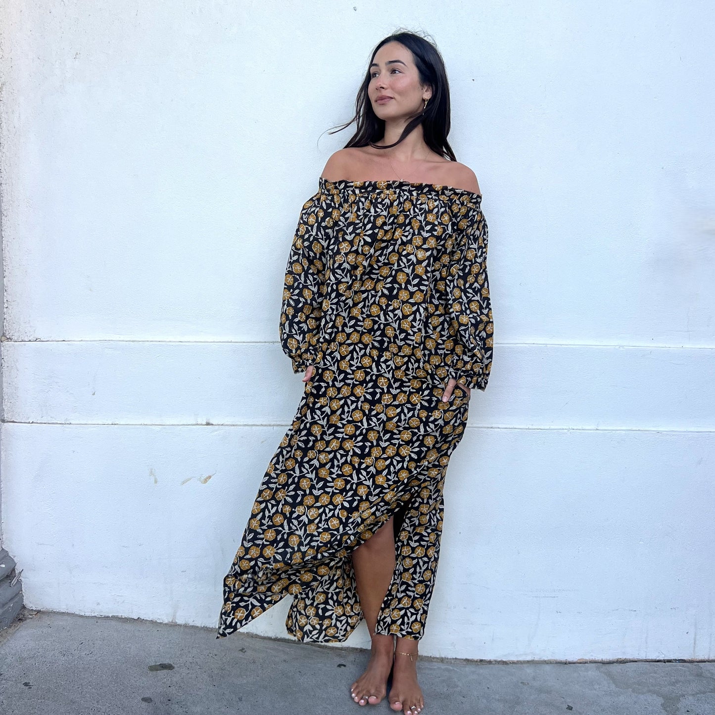 floral cotton ruffle  dress 192