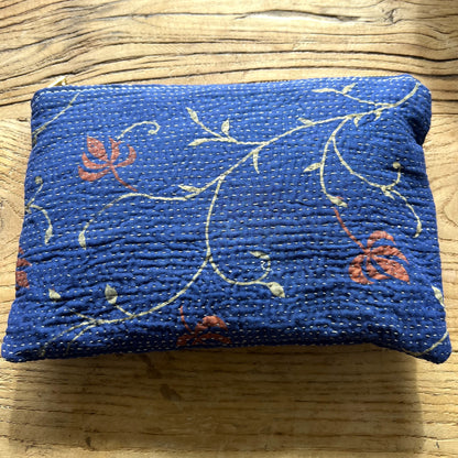 vintage kantha pouch small