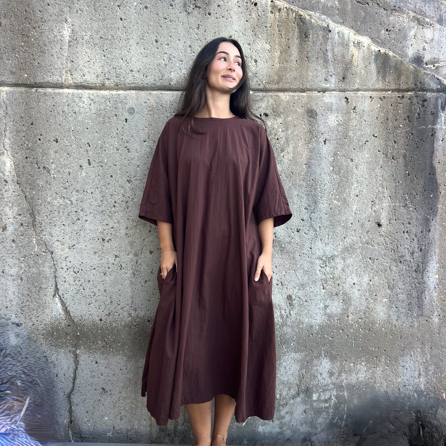 raw cotton shift dress 2