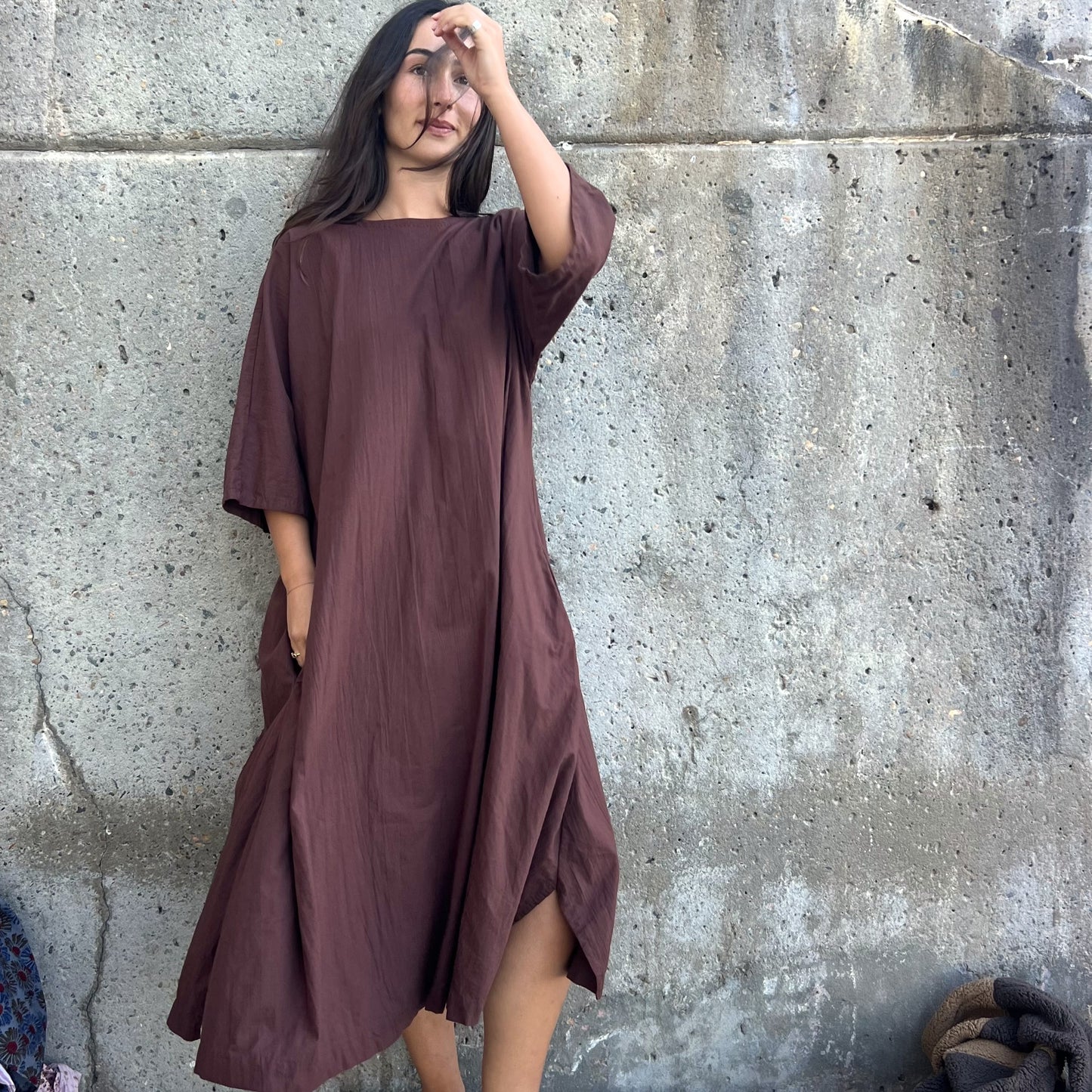 raw cotton shift dress 2