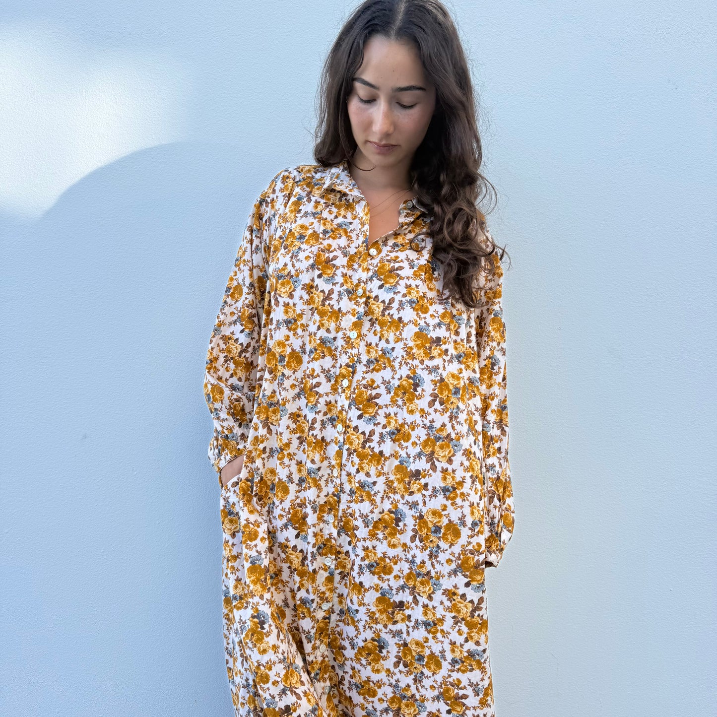 cotton collar dress 186