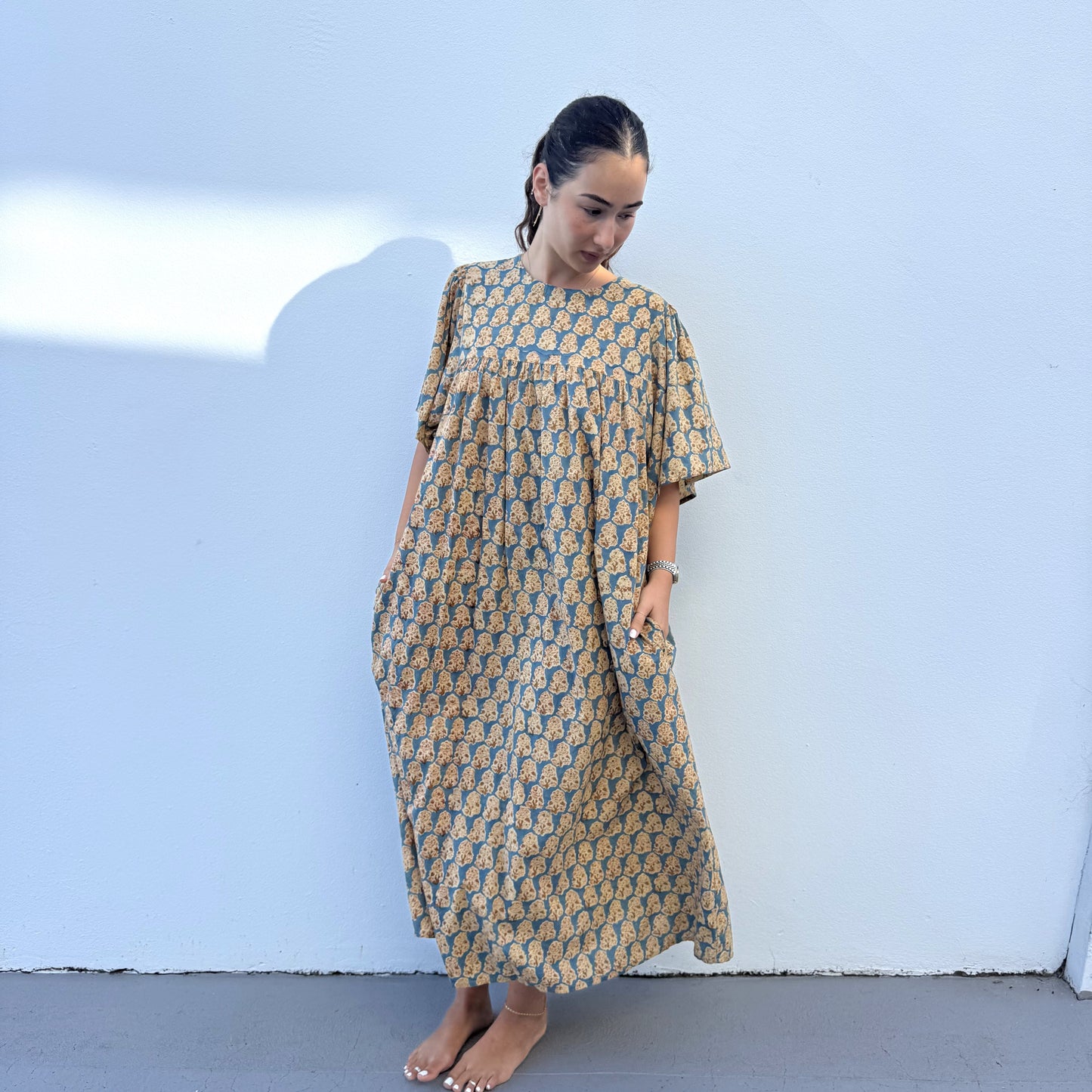 cotton batwing kalamkari dress 184