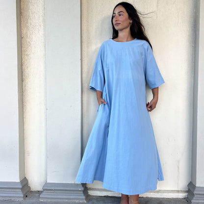 raw cotton shift dress 1