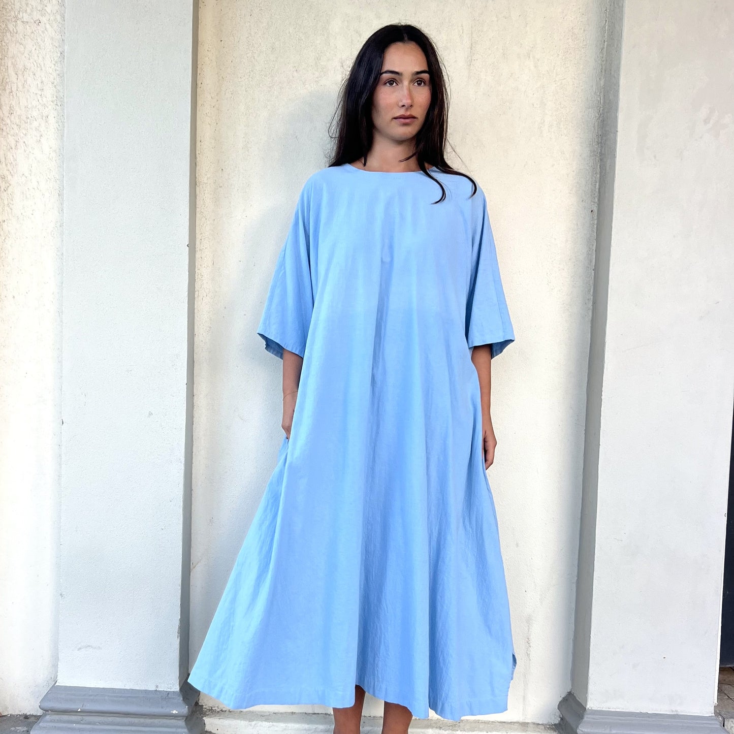 raw cotton shift dress 1