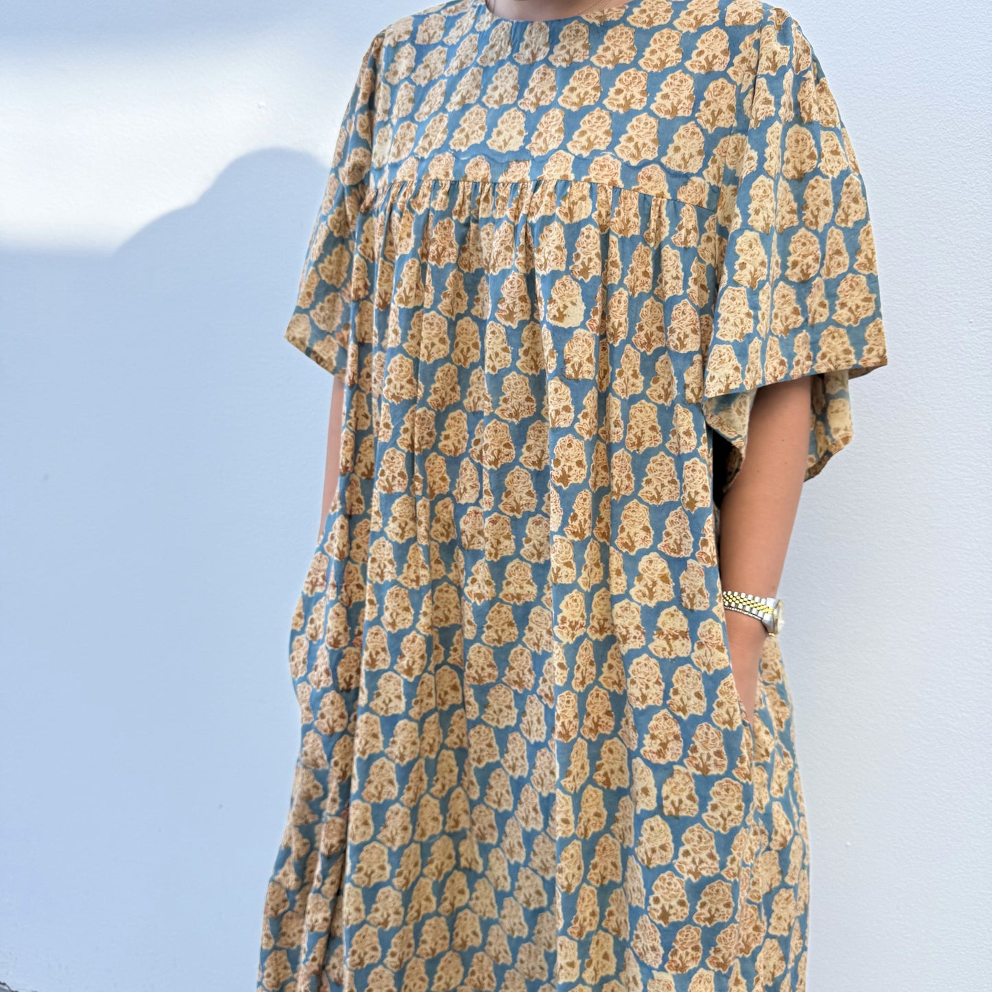 cotton batwing kalamkari dress 184