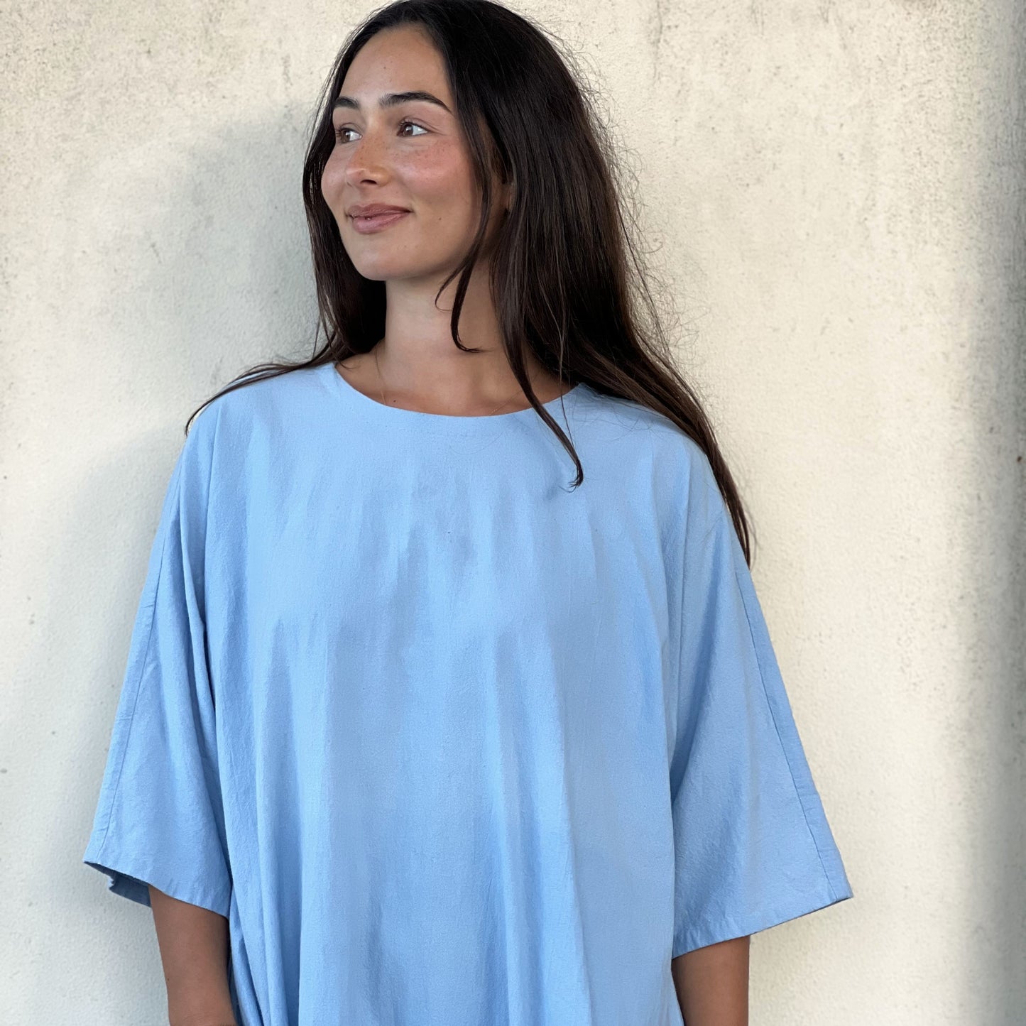 raw cotton shift dress 1