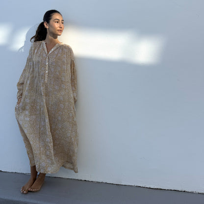 hand block printed cotton dress 189