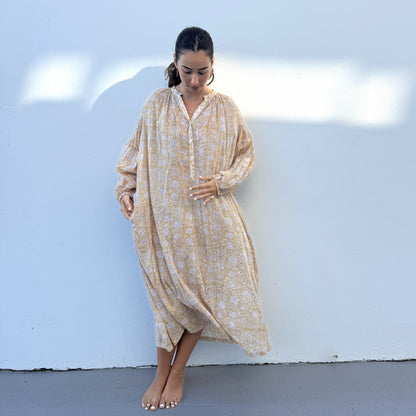 hand block printed cotton dress 189