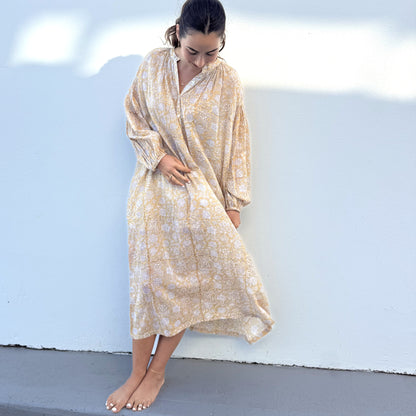 hand block printed cotton dress 189