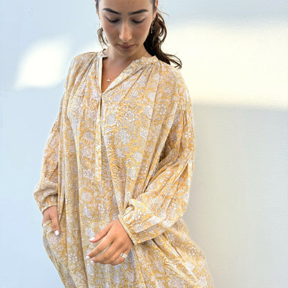 hand block printed cotton dress 189
