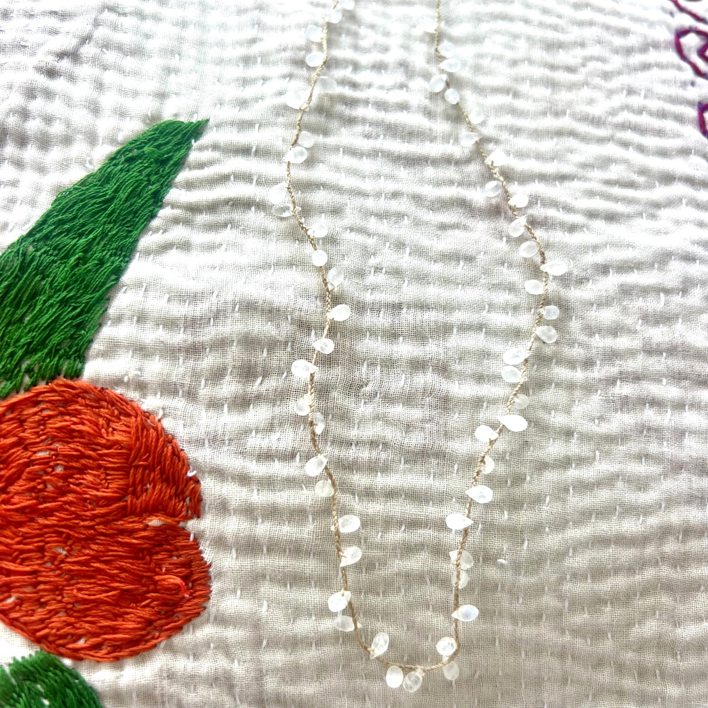 handmade moon stone choker