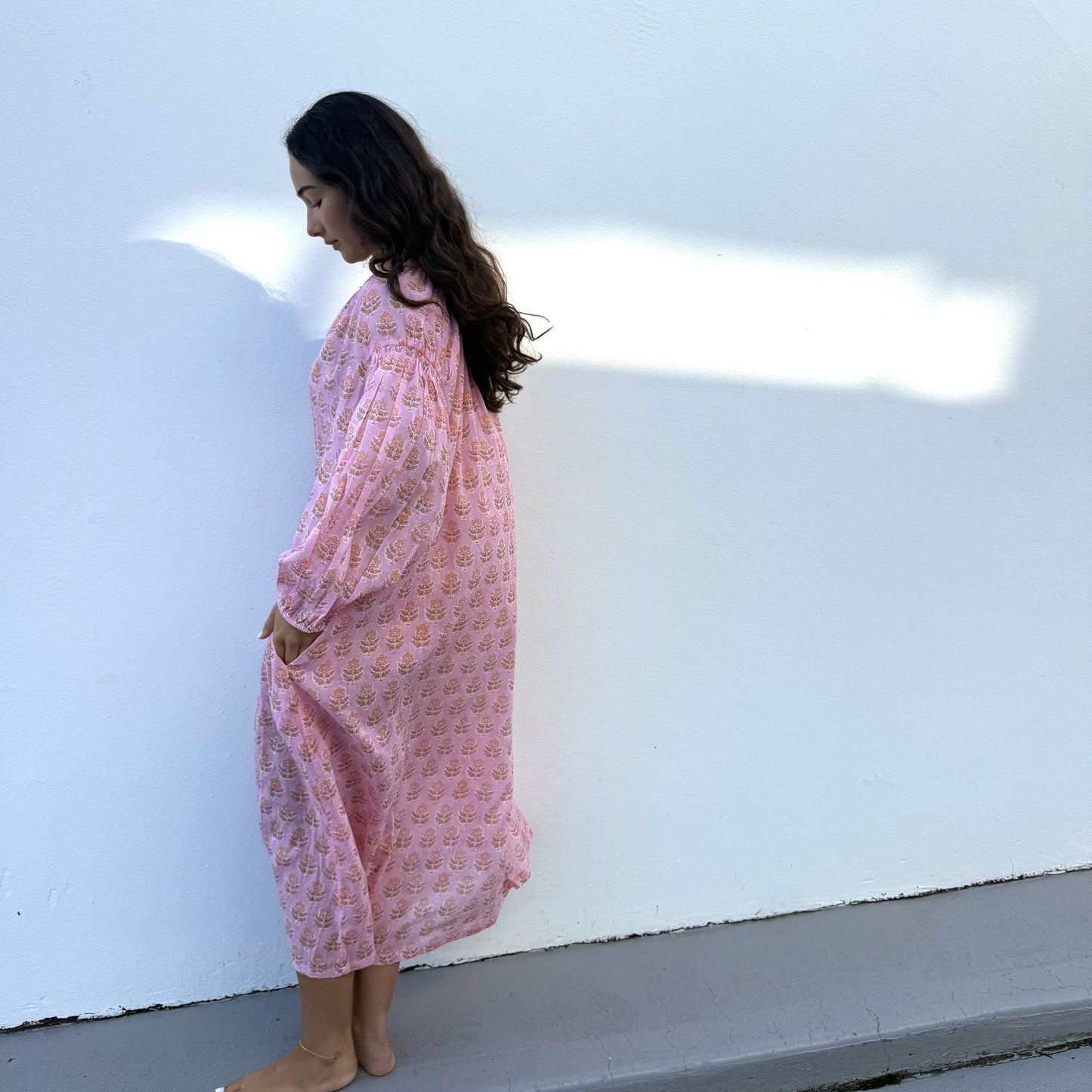 hand block printed cotton dress 188