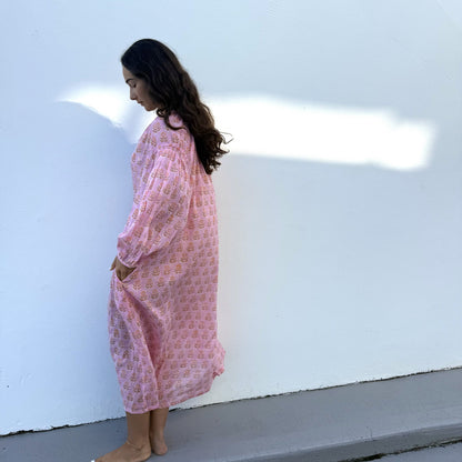 hand block printed cotton dress 188