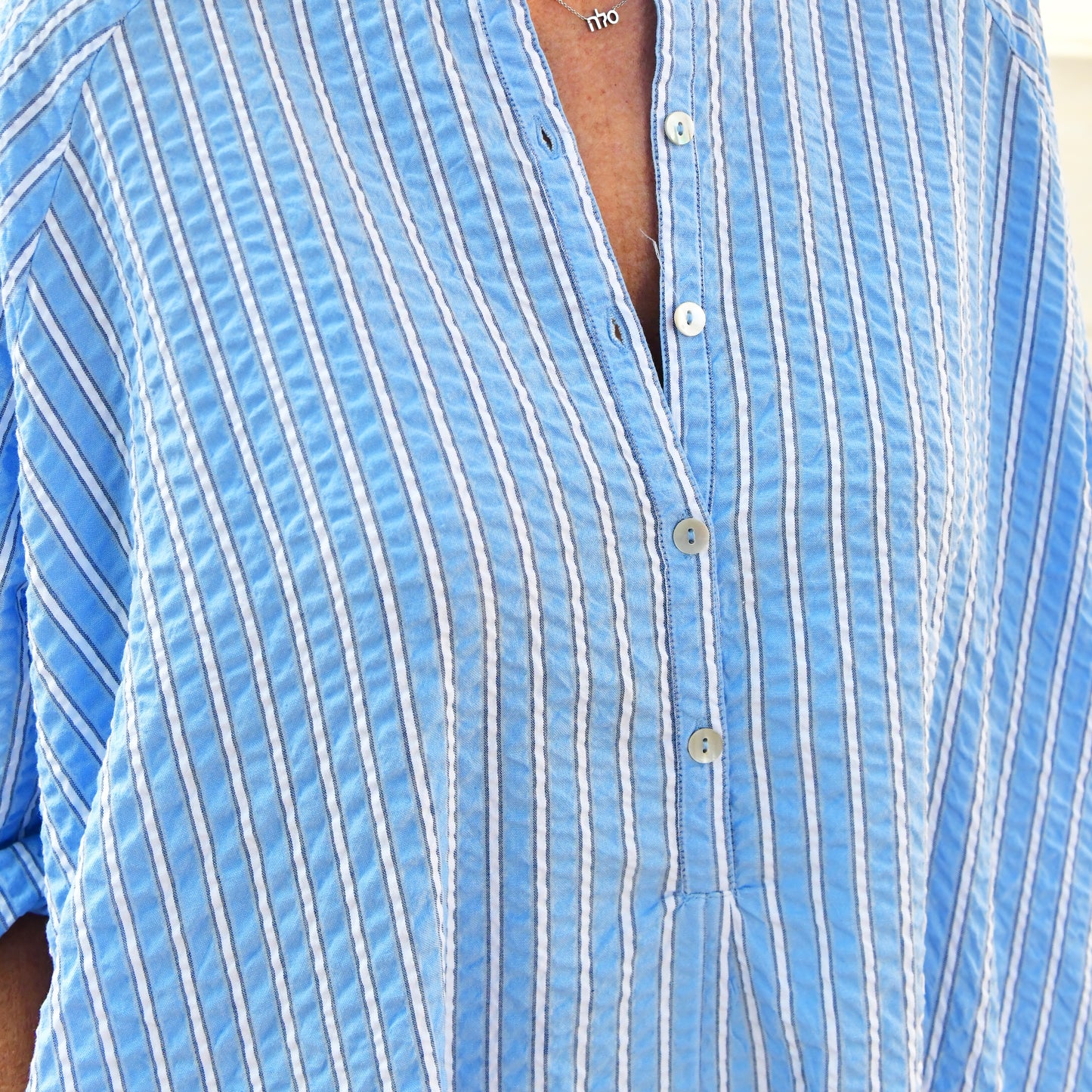 cotton seersucker a line dress 160