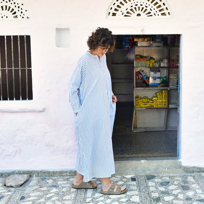 cotton seersucker a line dress 161