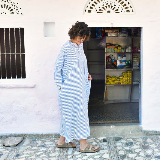 cotton seersucker a line dress 161