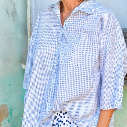 block printed collar shirt 30