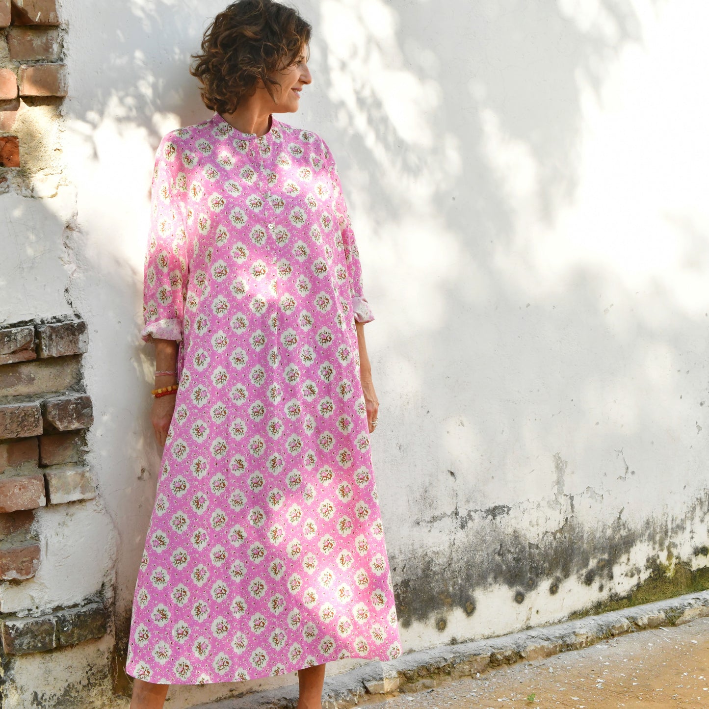 hand block printed cotton dress 166