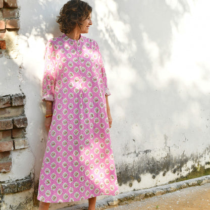 hand block printed cotton dress 166