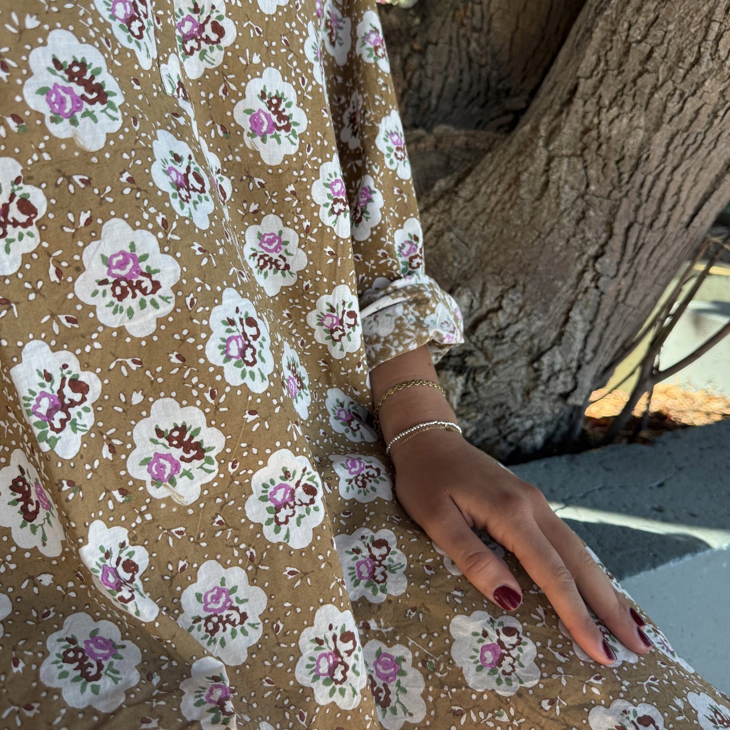 hand block printed cotton dress 167