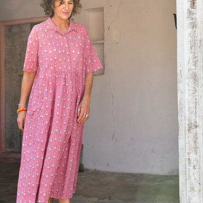 cotton collared dress 176