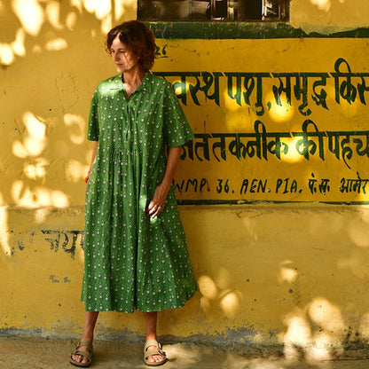 cotton collared dress 175