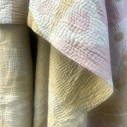 pastel vintage kantha quilt