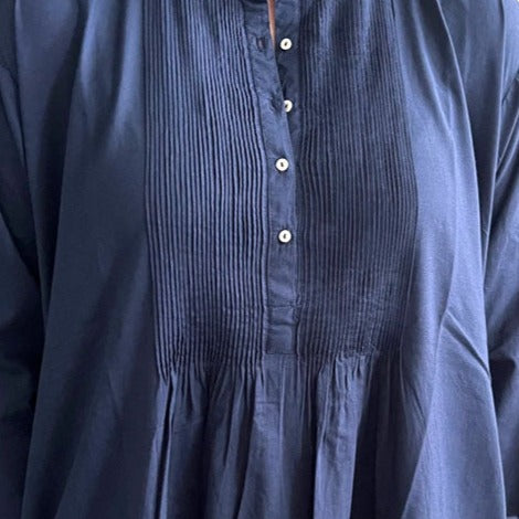 cotton pleated shirt dress 23
