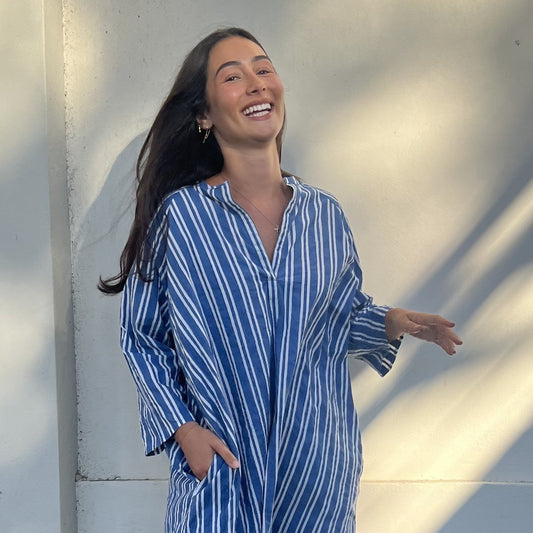 hand block printed cotton kaftan 190