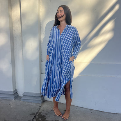 hand block printed cotton kaftan 190