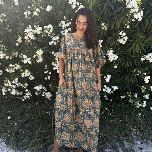 cotton batwing kalamkari dress 169