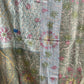 vintage embroidered, kantha quilt