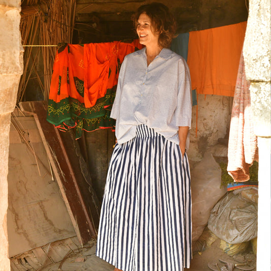 printed cotton skirt