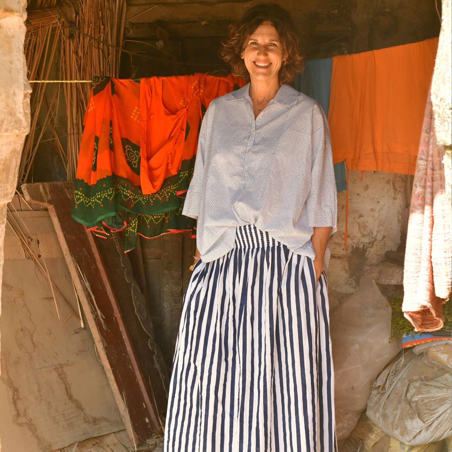 printed cotton skirt