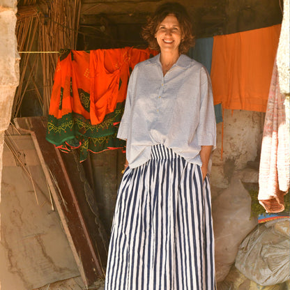 printed cotton skirt